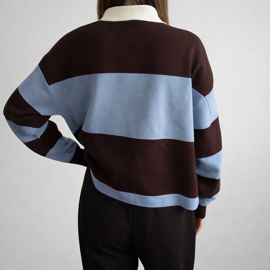 Emma Sweater Blauw/Bruin - 3013