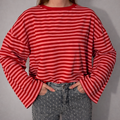 Striped long-sleeved shirt Rood/Roze - 3020