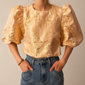 Flower top Lichtroze/Goud - 3030
