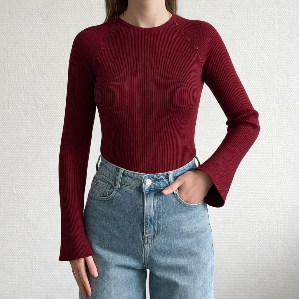 Lizzy Longsleeve Bordeaux - 3004