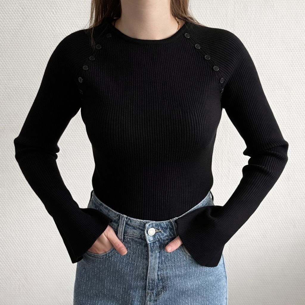 Lizzy Longsleeve Zwart - 3005