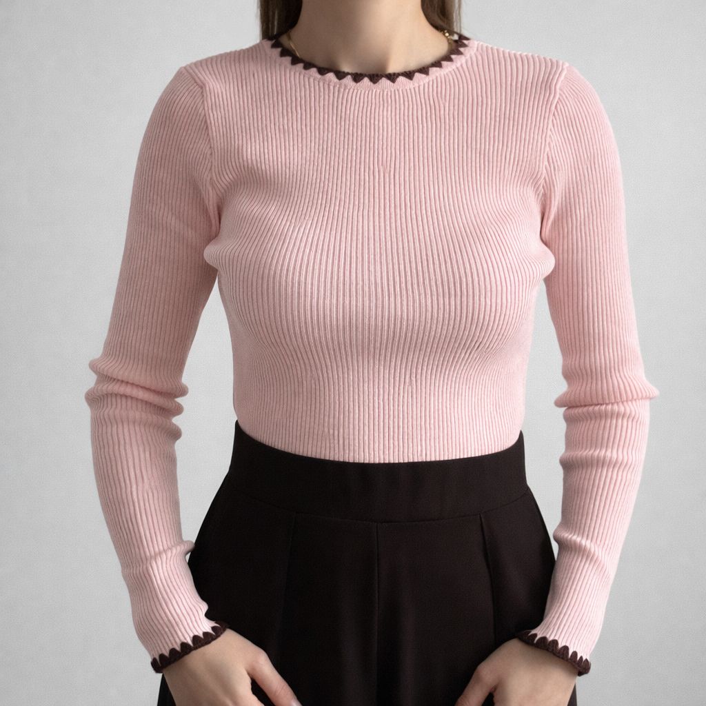 Norah Longsleeve Lichtroze - 3012