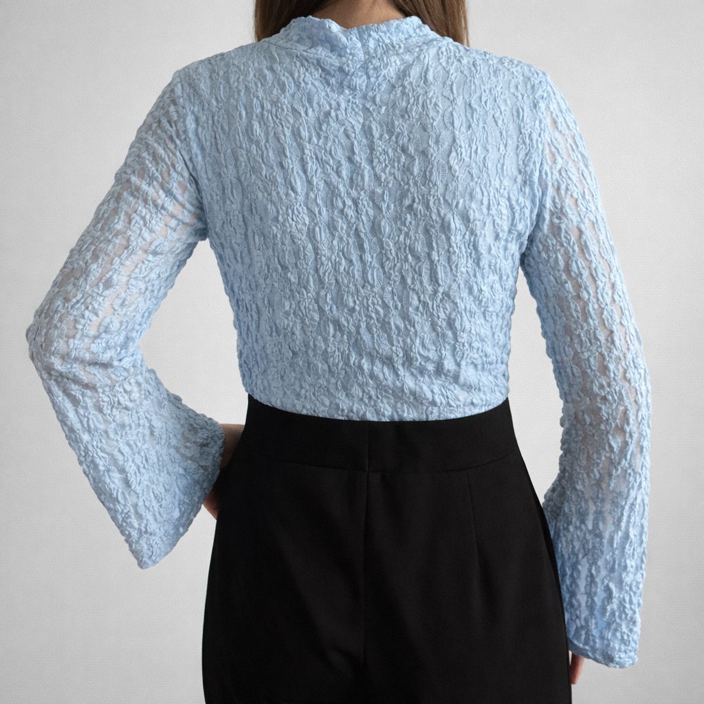 Sera Kanten Longsleeve Lichtblauw - 3011